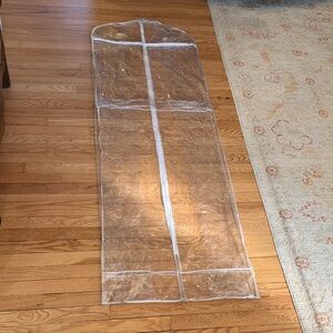 Clear Garment Bag Home Storage 23.5”x 69” wedding gown extra thick plastic zip